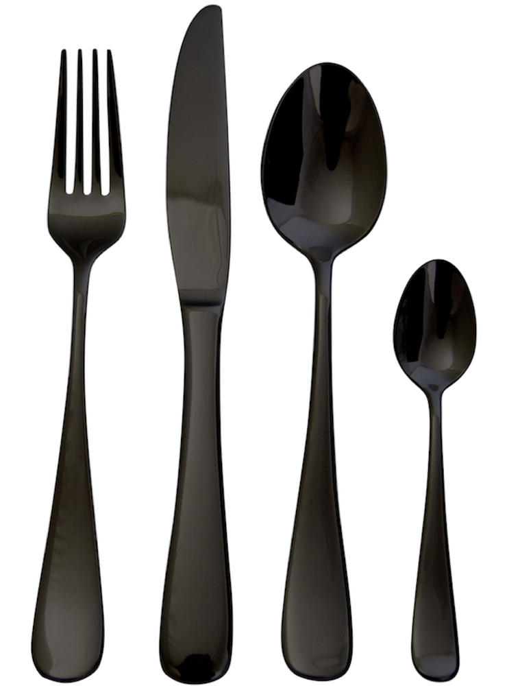  Black  Stainless  Steel Cutlery Set  By Kitchen  Kult 4 